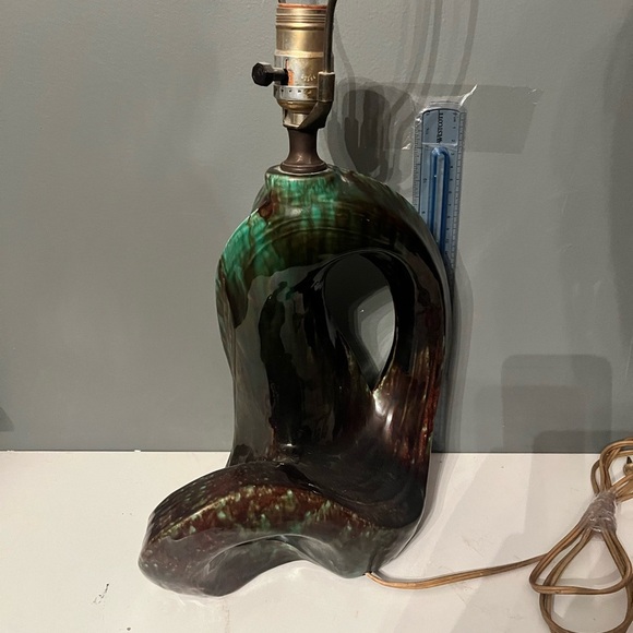 vintage mid century modern Drip Glaze Lamp Funky Abstract - Picture 4 of 11